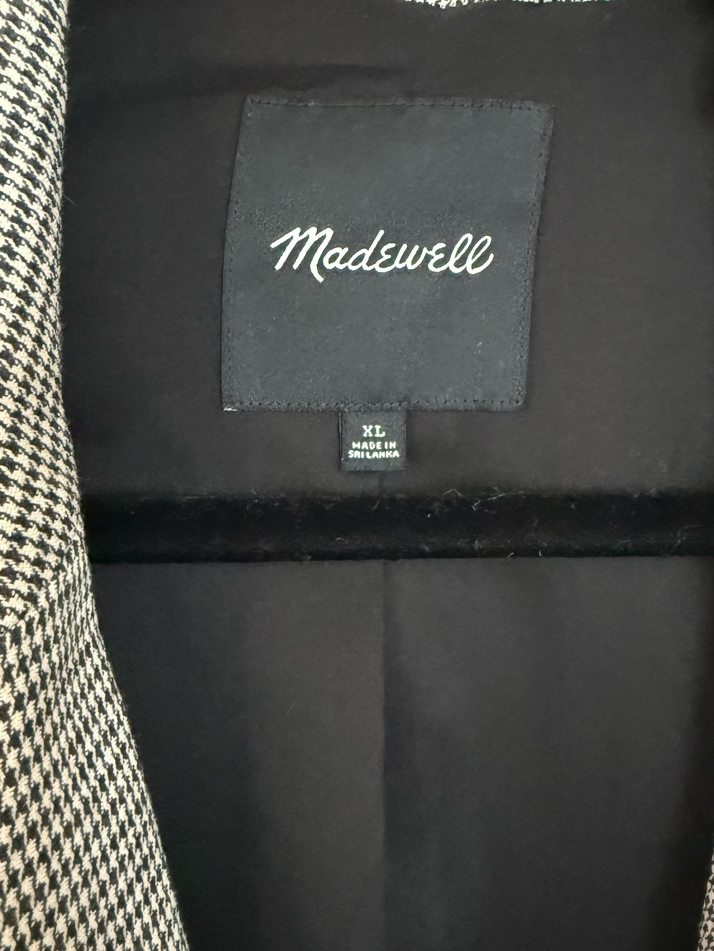 Madewell Black & White Houndstooth Blazer - Picture 2 of 2